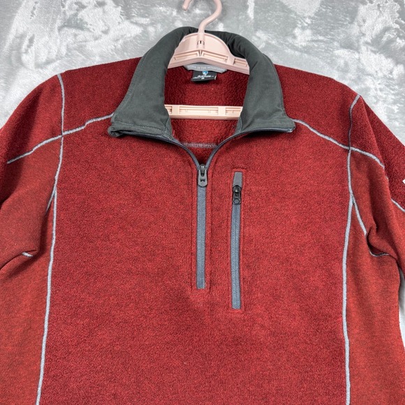 Kuhl Sweaters - Kuhl Pullover Jacket Women's M Red Half Zip Thumbholes Outdoor Warm